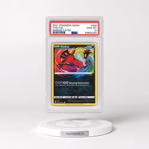 2021 Pokémon Sword & Shield Shining Fates #046 Yveltal (PSA 10 GEM MINT)