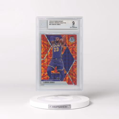 2019 Panini Mosaic #8 LeBron James - Reactive Orange (BGS 9 MINT)