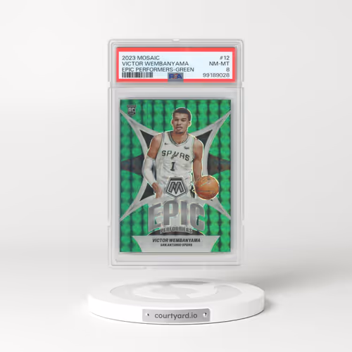 2023 Panini Mosaic Epic Performers #12 Victor Wembanyama - Green (PSA 8 NM-MT)