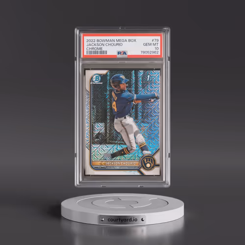 2022 Bowman Mega Box Chrome #79 Jackson Chourio (PSA 10 GEM MINT)