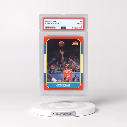 1986 Fleer #5 John Bagley (PSA 9 MINT)