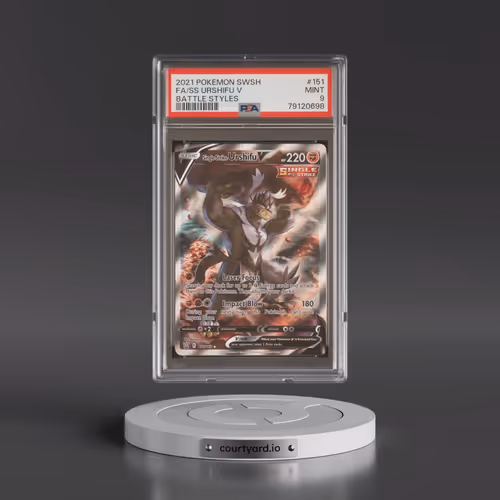 2021 Pokémon Sword & Shield Battle Styles #151 Single Strike Urshifu V - Holo Full Art (PSA 9 MINT)