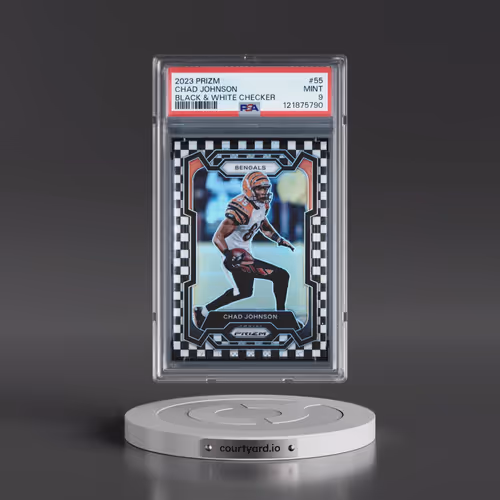 2023 Panini Prizm #55 Chad Johnson - Black & White Checker (PSA 9 MINT)