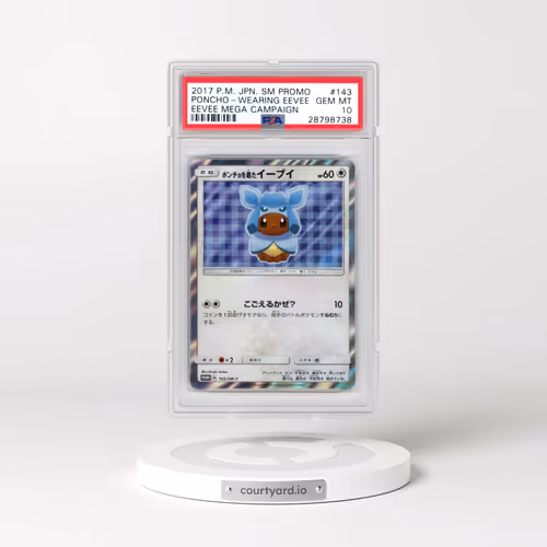 2017 Pokémon SM Promo #143 Poncho-Wearing Eevee - Eevee Mega Campaign (PSA 10 GEM MINT)