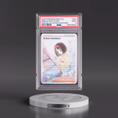 2023 Pokémon Mew EN-151 #203 Erika's Invitation - Special Illustration Rare (PSA 9 MINT)