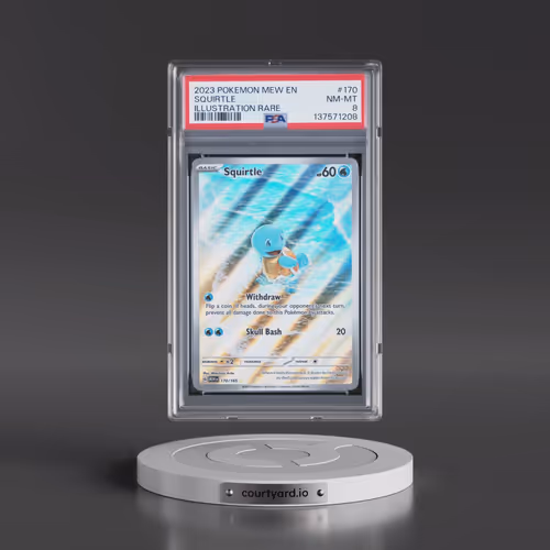 2023 Pokémon Mew EN-151 #170 Squirtle - Illustration Rare (PSA 8 NM-MT)