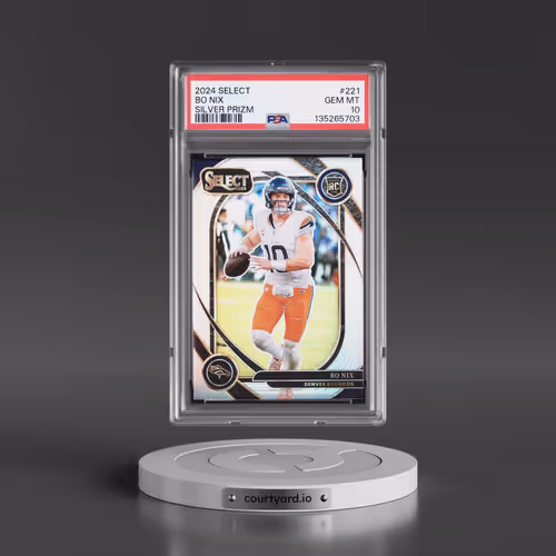 2024 Panini Select #221 Bo Nix - Silver Prizm (PSA 10 GEM MINT)