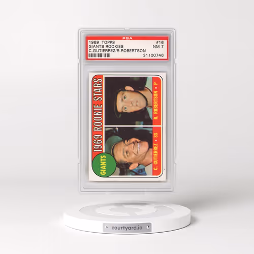 1969 Topps #16 Giants Rookies - Cesar Gutierrez/Rich Robertson (PSA 7 NM)