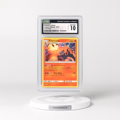 2018 Dragon Majesty #3 Charizard - (Non Holo) Let's Play (CGC 10 GEM MINT)