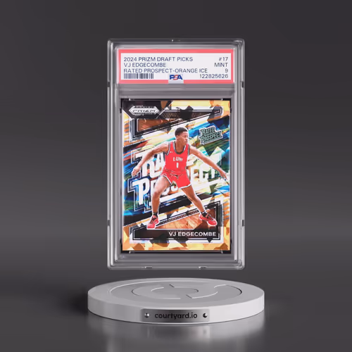 2024 Panini Prizm Draft Picks Rated Prospect #17 VJ Edgecombe - Orange Ice (PSA 9 MINT)