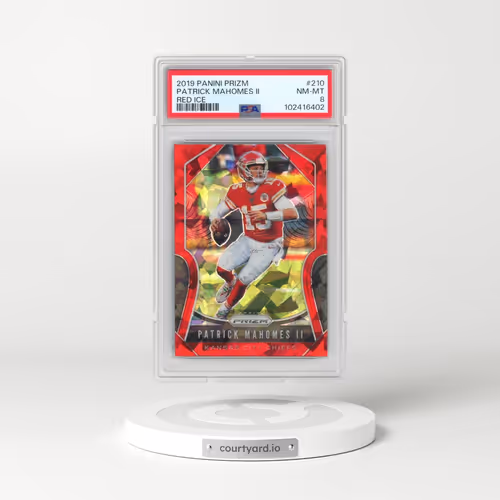 2019 Panini Prizm #210 Patrick Mahomes II - Red Ice (PSA 8 NM-MT)