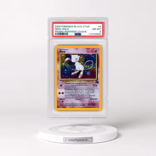 2000 Pokémon Promo Black Star #9 Mew - Holo Pokemon League (PSA 8 NM-MT)