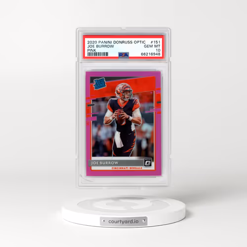 2020 Panini Donruss Optic #151 Joe Burrow - Pink (PSA 10 GEM MINT)