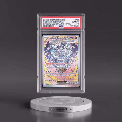 2025 Pokémon Pre EN-Prismatic Evolutions #160 Cornerstone Mask Ogerpon EX - Holo Special Illustratio