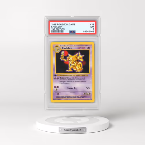 1999 Pokémon Game #32 Kadabra - 1st Edition (PSA 7 NM)