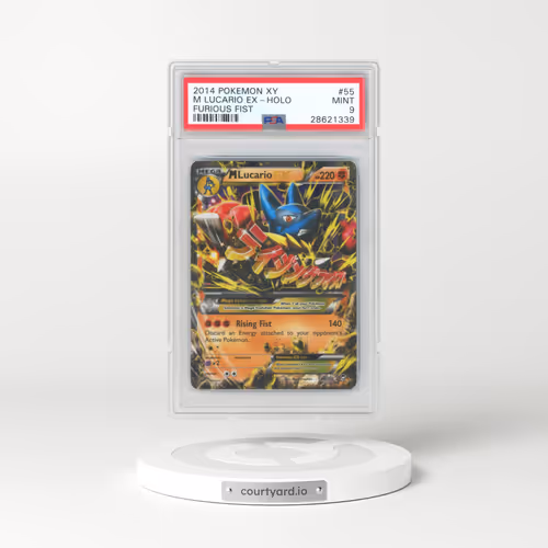 2014 Pokémon XY Furious Fists #55 M Lucario EX - Holo (PSA 9 MINT)