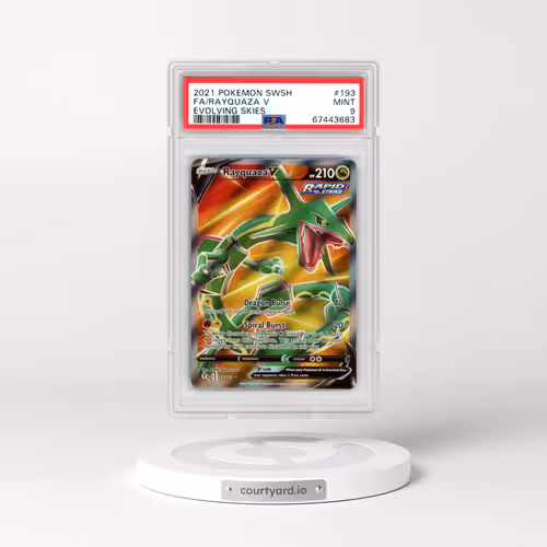 2021 Pokémon Sword & Shield Evolving Skies #193 Rayquaza V - Holo Full Art (PSA 9 MINT)
