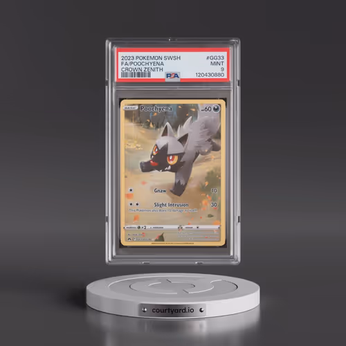 2023 Pokémon Sword and Shield Crown Zenith #GG33 Poochyena - Full Art (PSA 9 MINT)