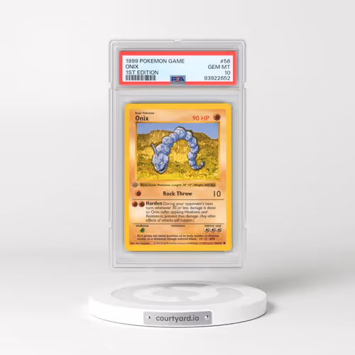 1999 Pokémon Game #56 Onix - 1st Edition (PSA 10 GEM MINT)