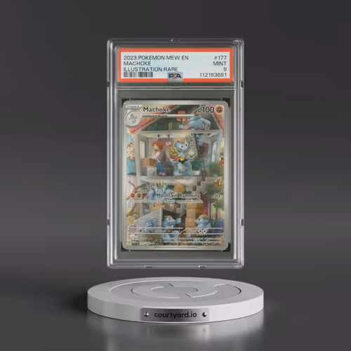 2023 Pokémon Mew EN-151 #177 Machoke - Illustration Rare (PSA 9 MINT)