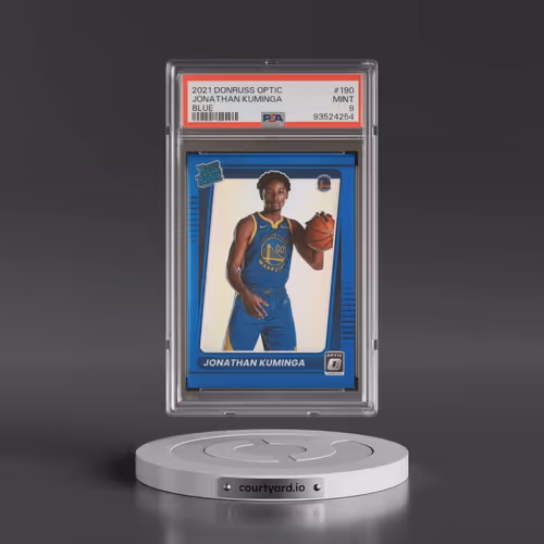 2021 Panini Donruss Optic #190 Jonathan Kuminga - Blue (PSA 9 MINT)