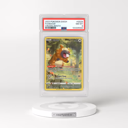 2023 Pokémon Sword and Shield Crown Zenith #GG29 Bidoof - Full Art (PSA 8 NM-MT)
