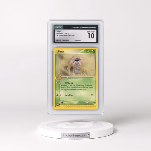 2003 EX Sandstorm (2003 Copyright, w/ "e" Symbol) #43/100 Lileep (CGC 10 GEM MINT)