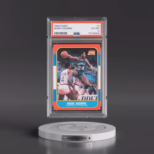 1986 Fleer #3 Mark Aguirre (PSA 6 EX-MT)
