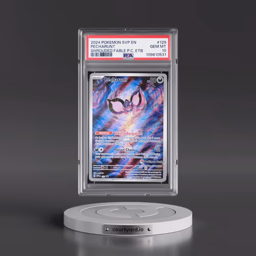 2024 Pokémon Svp EN-SV Black Star Promo #129 Pecharunt - Shrouded Fable Pokemon Center Elite Trainer