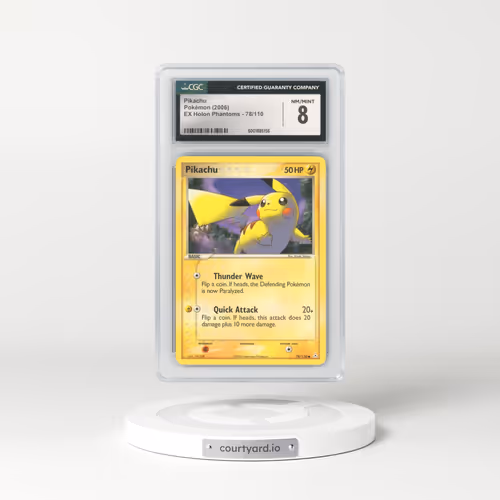 2006 EX Holon Phantoms #78/110 Pikachu (CGC 8 NM-MT)