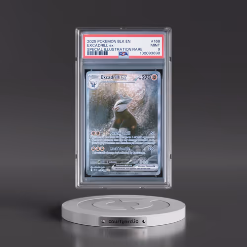 2025 Pokémon Blk EN-Black Bolt #168 Excadrill EX - Holo Special Illustration Rare (PSA 9 MINT)