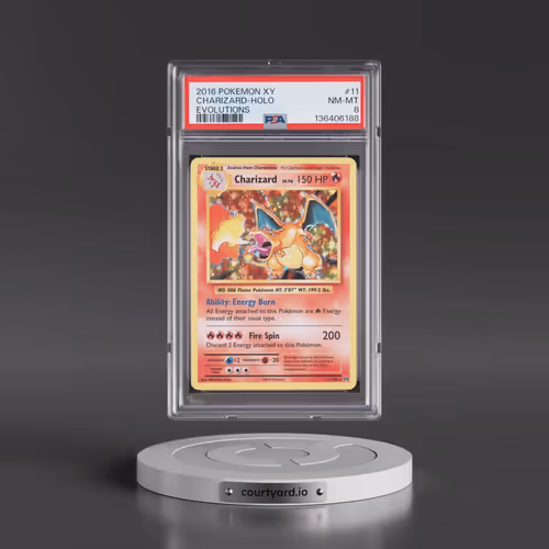 2016 Pokémon XY Evolutions #11 Charizard - Holo (PSA 8 NM-MT)