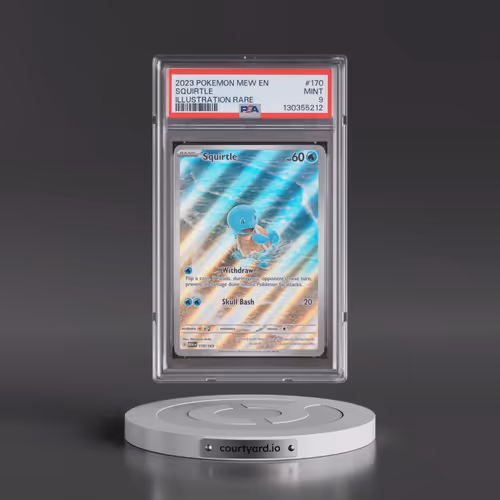 2023 Pokémon Mew EN-151 #170 Squirtle - Illustration Rare (PSA 9 MINT)