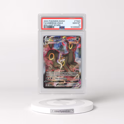 2022 Pokémon Sword & Shield Brilliant Stars #TG23 Umbreon Vmax - Full Art (PSA 10 GEM MINT)