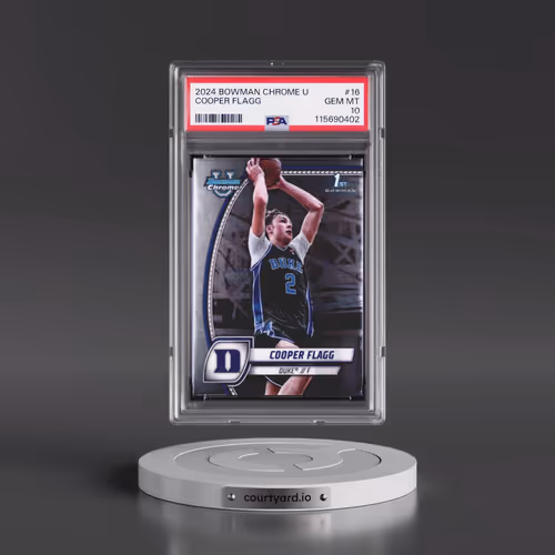 2024 Bowman Chrome University #16 Cooper Flagg (PSA 10 GEM MINT)