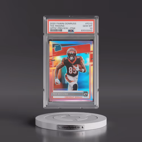 2020 Panini Donruss #P310 Tee Higgins - Optic Preview-Pink (PSA 10 GEM MINT)