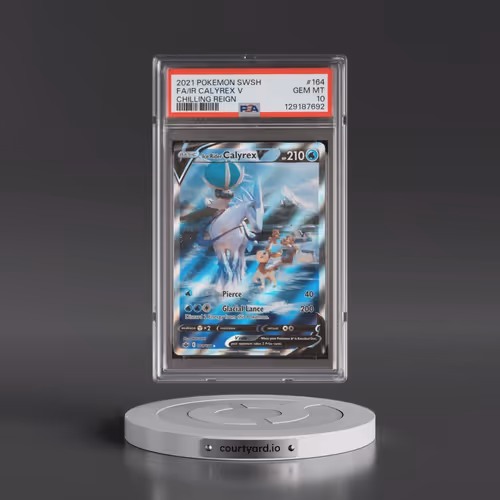 2021 Pokémon Sword & Shield Chilling Reign #164 Ice Rider Calyrex V - Holo Full Art (PSA 10 GEM MINT
