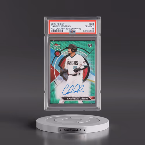 2023 Topps Finest Finest Autographs #GM Gabriel Moreno - Green Wave (PSA 10 GEM MINT)