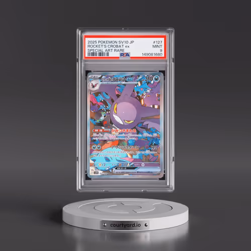 2025 Pokémon SV10-Glory of Team Rocket #127 Team Rocket's Crobat EX - Holo Special Art Rare (PSA 9 M