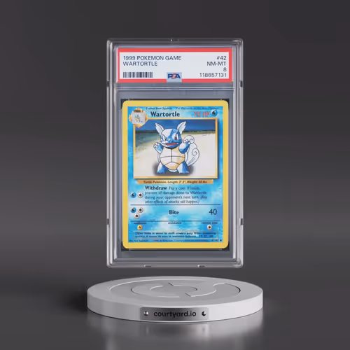 1999 Pokémon Game #42 Wartortle (PSA 8 NM-MT)