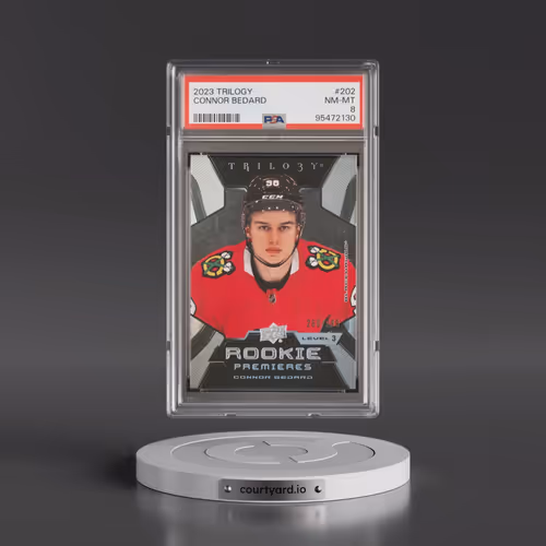 2023 Upper Deck Trilogy #202 Connor Bedard (PSA 8 NM-MT)