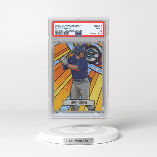 2023 Bowman Draft Bowman Glass #BGA7 Matt Shaw - Mini Diamond (PSA 9 MINT)