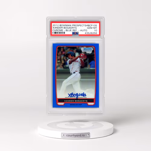 2012 Bowman Prospects #BCP105 Xander Bogaerts - Chrome-Blue Refractor-Autograph (PSA 10 GEM MINT)