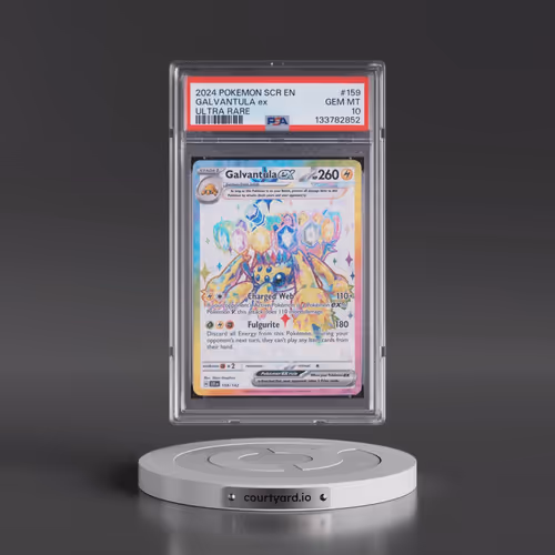 2024 Pokémon Scr EN-Stellar Crown #159 Galvantula EX - Holo Ultra Rare (PSA 10 GEM MINT)