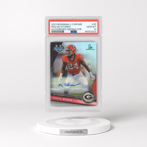 2023 Bowman University Chrome #55 Malaki Starks - Autograph Refractor (PSA 10 GEM MINT)