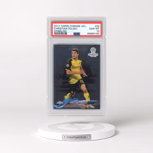2017 Topps Chrome UEFA Champions League #25 Christian Pulisic - Dribbling (PSA 10 GEM MINT)