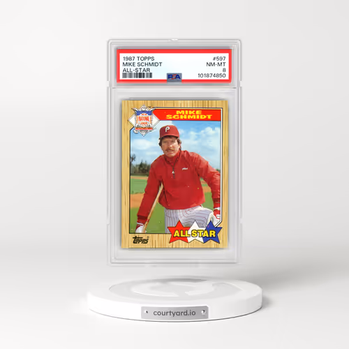 1987 Topps #597 Mike Schmidt - All-Star (PSA 8 NM-MT)