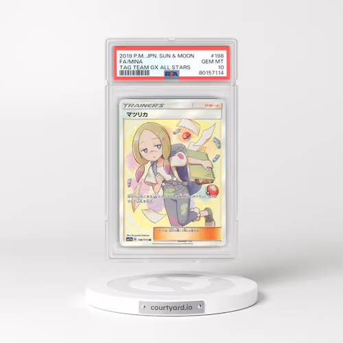 2019 Pokémon Sun & Moon Tag Team GX All Stars #198 Mina - Full Art (PSA 10 GEM MINT)