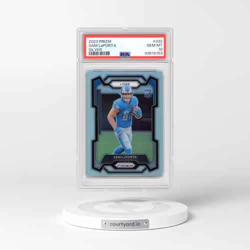2023 Panini Prizm #332 Sam LaPorta - Silver Prizm (PSA 10 GEM MINT)