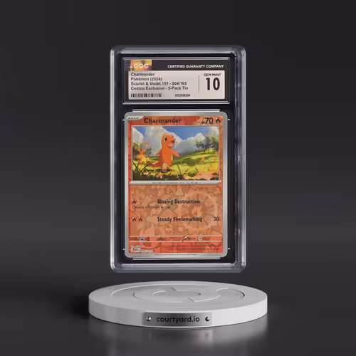 2024 Pokémon Mew EN-151 #004 Charmander - 151 5-Pack Mini Tins (CGC 10 GEM MINT)